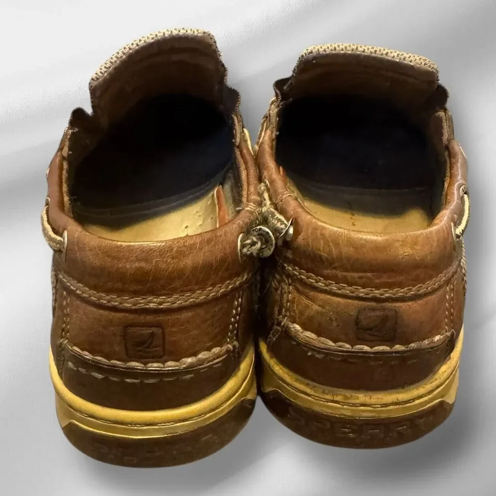 Men's Sperry top sider leather Boat Shoe. Non-marking contour System. Comfort 10